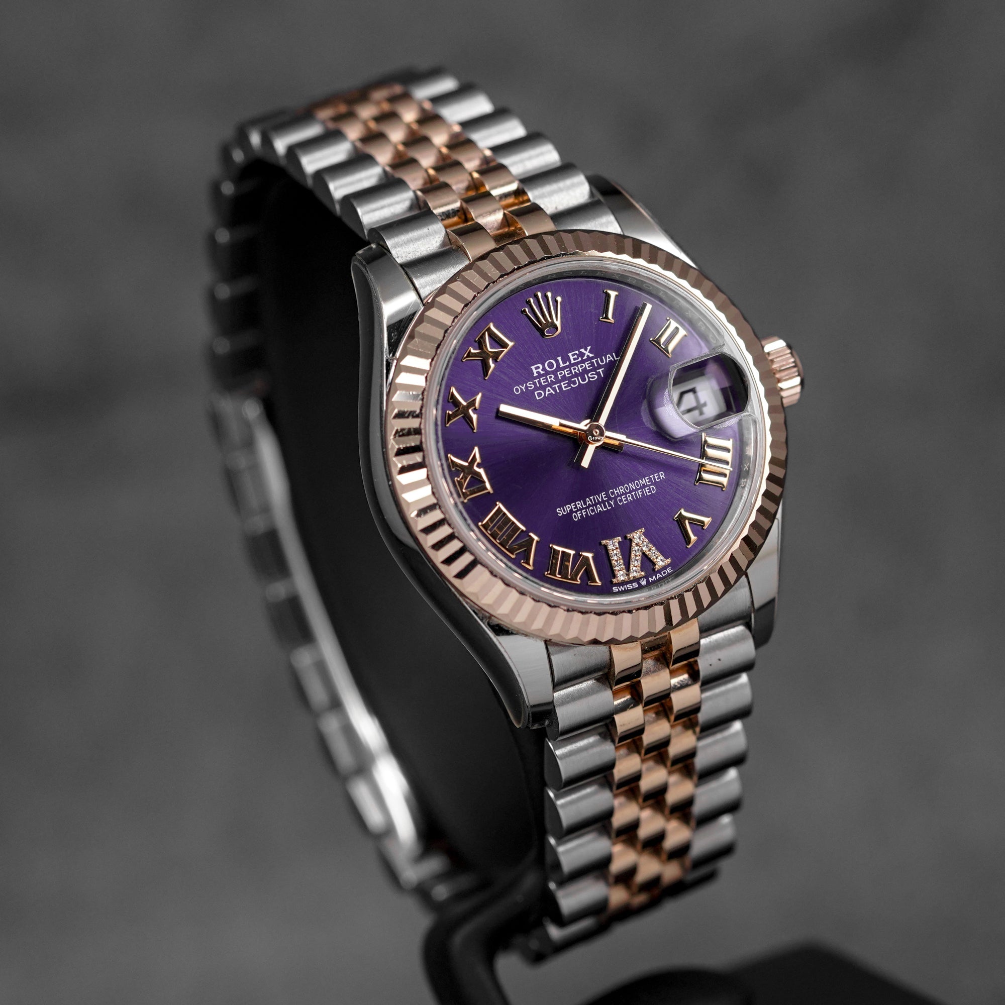 harga rolex datejust 31 aubergine roman indonesia