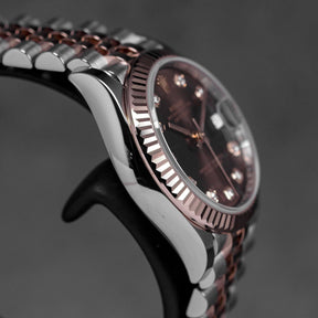 DATEJUST 31MM TWOTONE ROSEGOLD CHOCO DIAMOND DIAL (2026)
