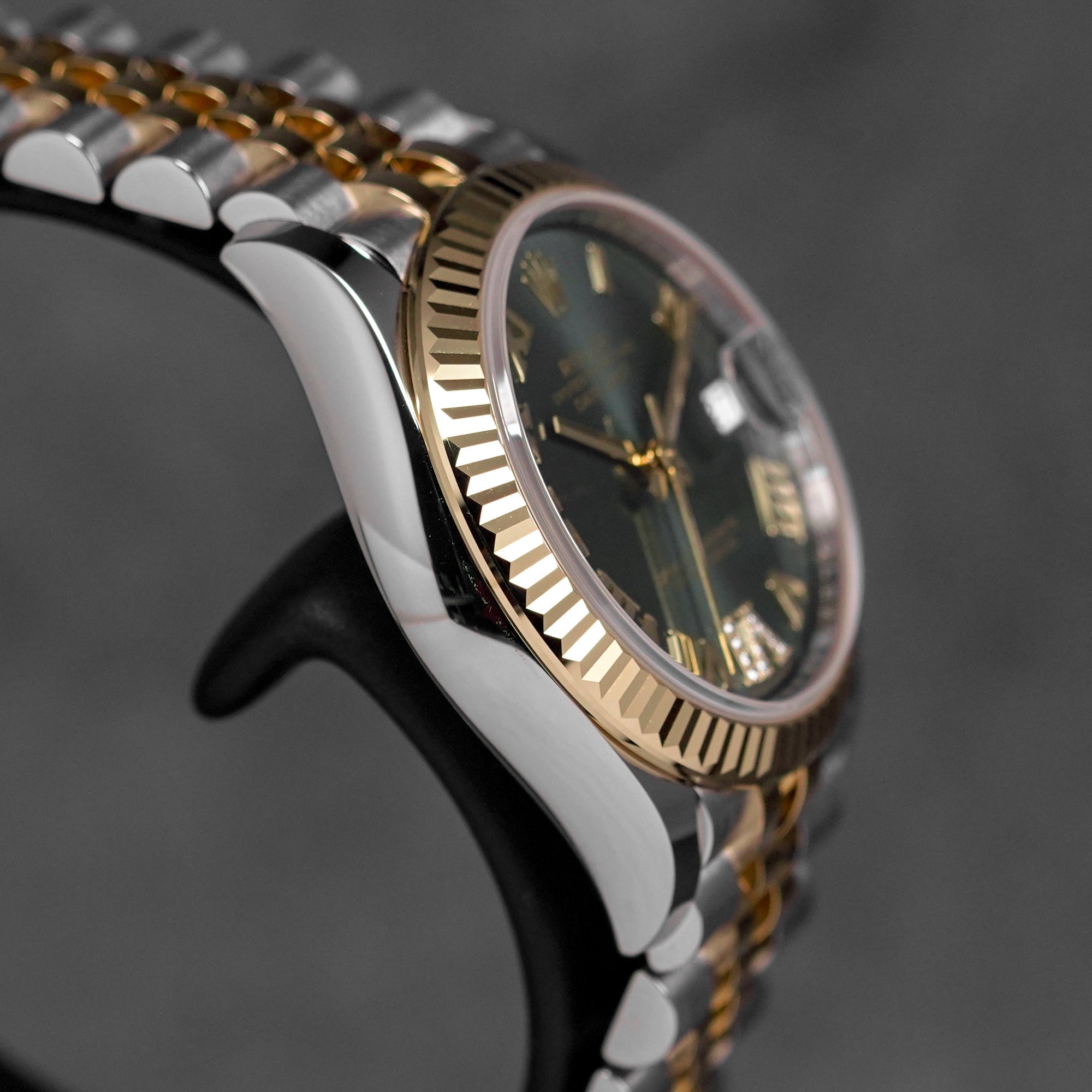 DATEJUST 31MM TWOTONE YELLOWGOLD OLIVE GREEN DIAL DIAMOND ON VI (2026)