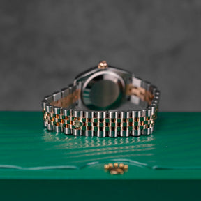 DATEJUST 31MM TWOTONE ROSEGOLD CHOCO ROMAN DIAL DIAMOND ON VI (2016)