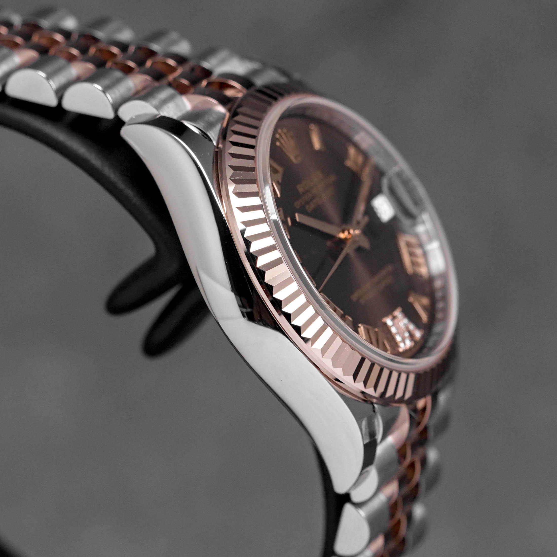harga rolex datejust 31 twotone rosegold choco roman indonesia tebaru