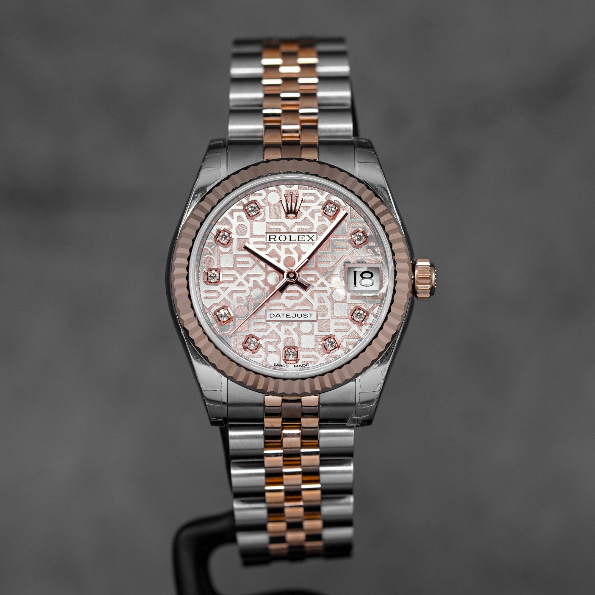 harga rolex datejust 31 twotone rosegold pink computerized diamond indonesia