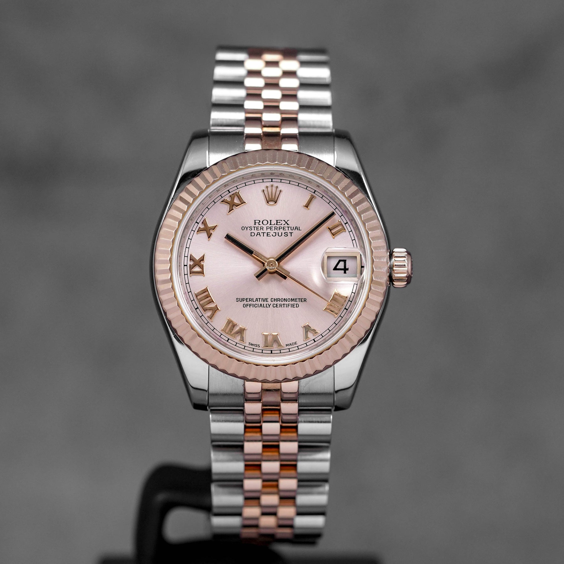harga rolex datejust 31 twotone rosegold pink roman indonesia