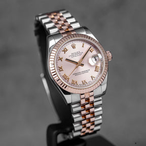 harga rolex datejust 31 twotone rosegold pink roman indonesia