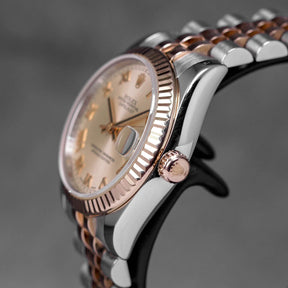 harga rolex datejust 31 twotone rosegold pink roman indonesia