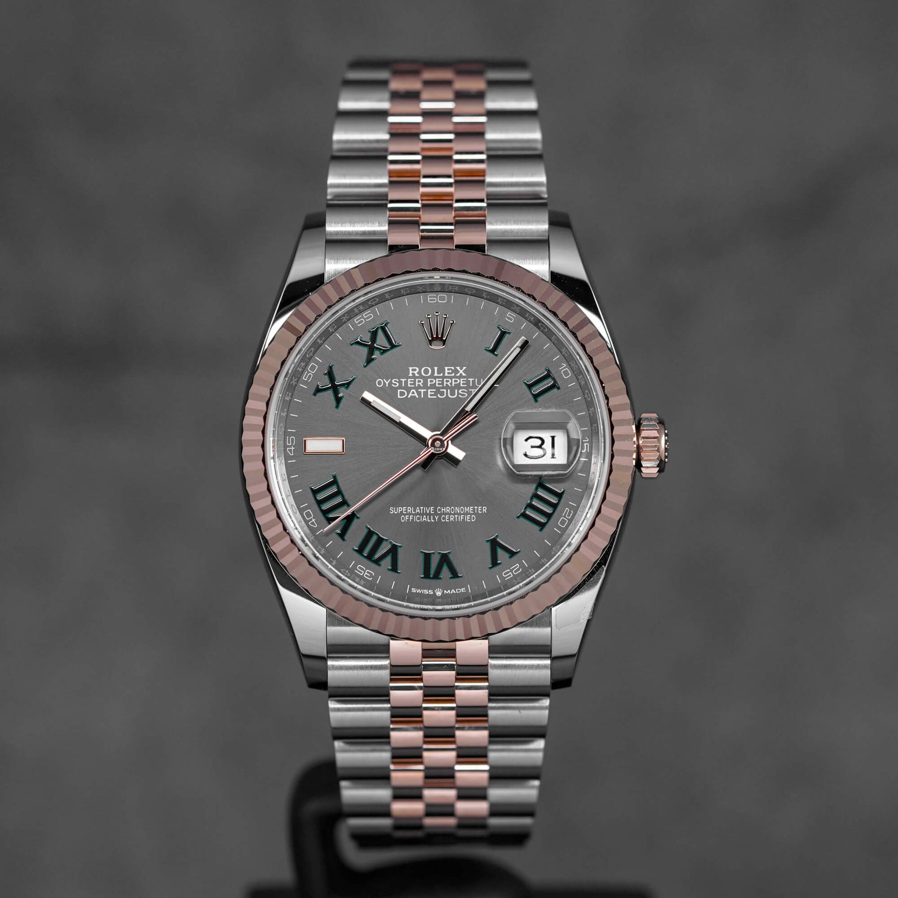 DATEJUST 36MM TWOTONE ROSEGOLD WIMBLEDON DIAL (2026)