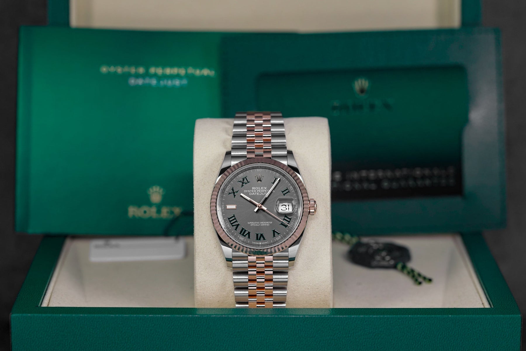 DATEJUST 36MM TWOTONE ROSEGOLD WIMBLEDON DIAL (2026)