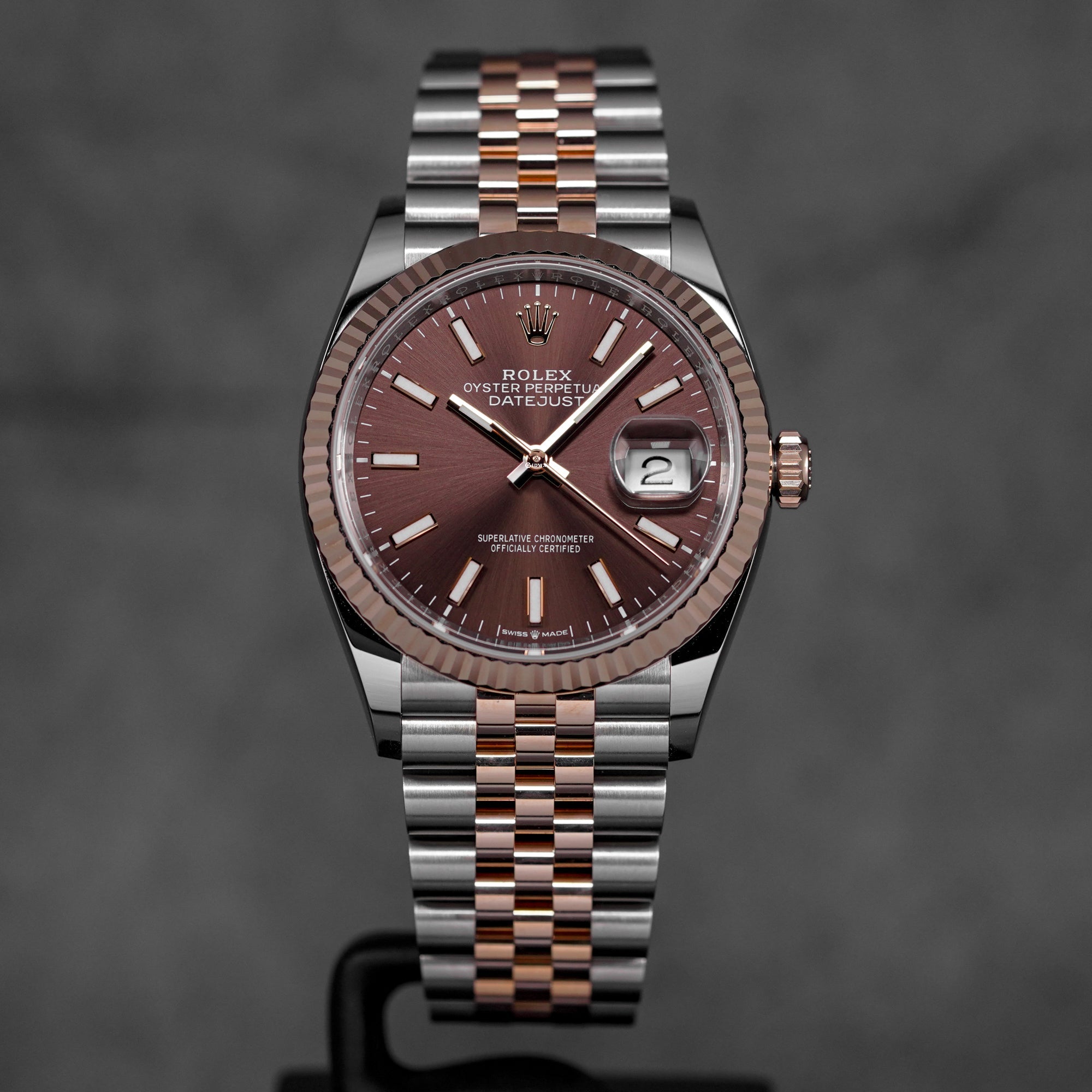 DATEJUST 36MM TWOTONE ROSEGOLD CHOCO DIAL (2025)