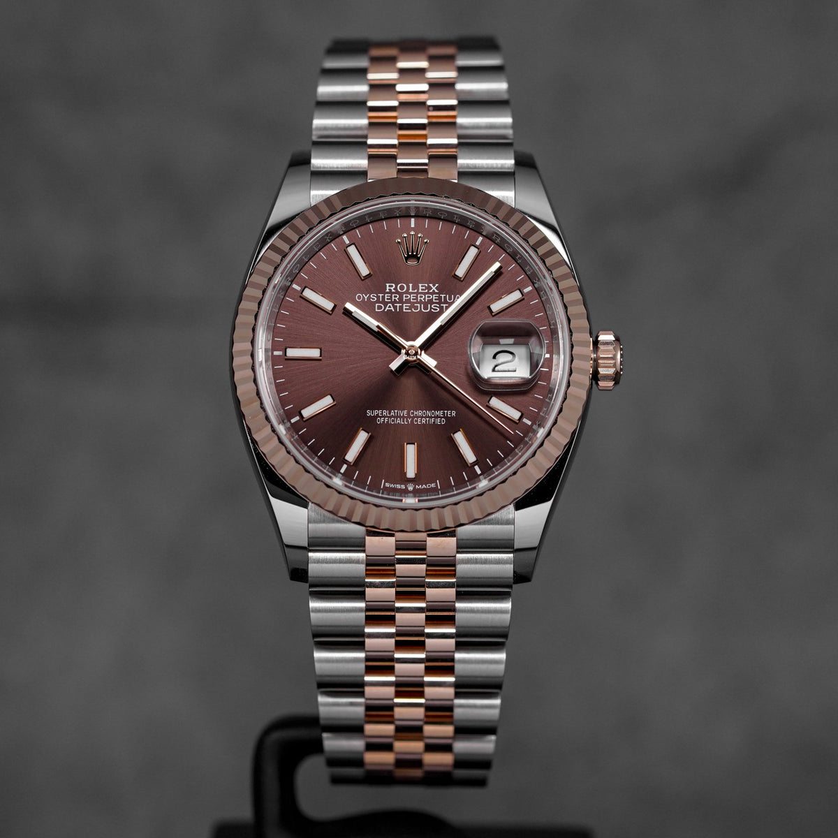 DATEJUST 36MM TWOTONE ROSEGOLD CHOCO DIAL (2025)