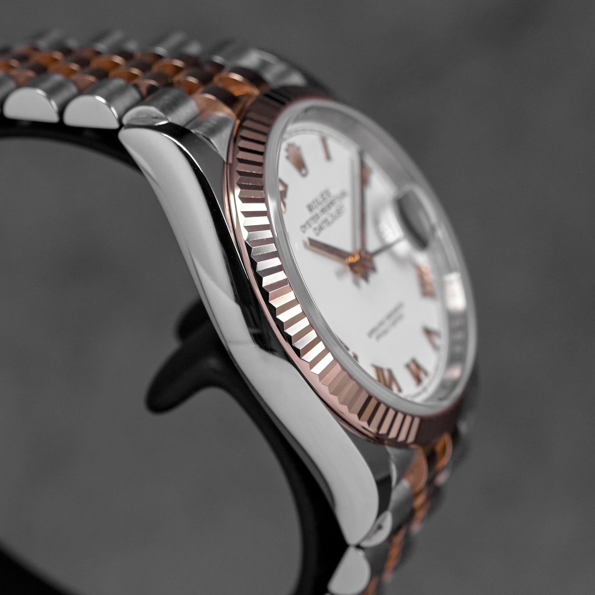 DATEJUST 36MM TWOTONE ROSEGOLD WHITE ROMAN DIAL (2021)