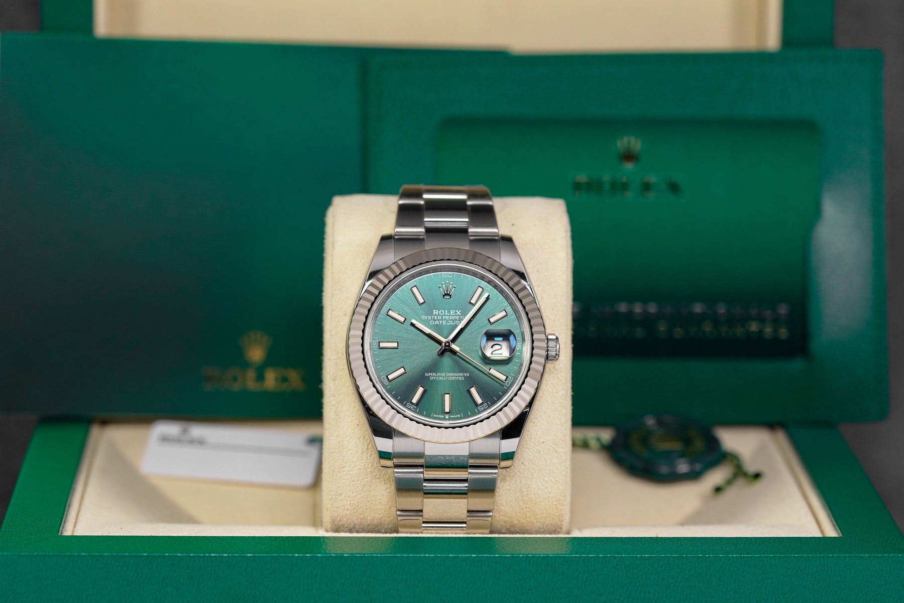 harga rolex datejust 41 mint green indonesia