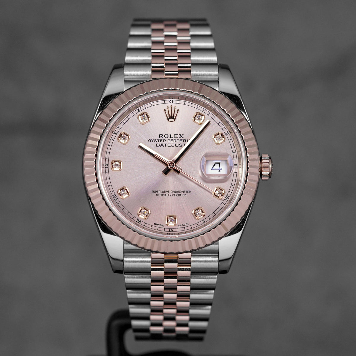 DATEJUST 41MM TWOTONE ROSEGOLD PINK SUNDUST DIAMOND DIAL (2019)