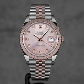 DATEJUST 41MM TWOTONE ROSEGOLD PINK SUNDUST DIAMOND DIAL (2019)