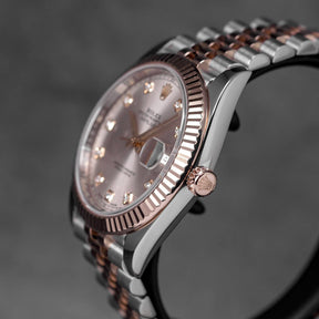DATEJUST 41MM TWOTONE ROSEGOLD PINK SUNDUST DIAMOND DIAL (2019)