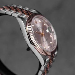DATEJUST 41MM TWOTONE ROSEGOLD PINK SUNDUST DIAMOND DIAL (2019)