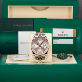 DATEJUST 41MM TWOTONE ROSEGOLD PINK SUNDUST DIAMOND DIAL (2019)