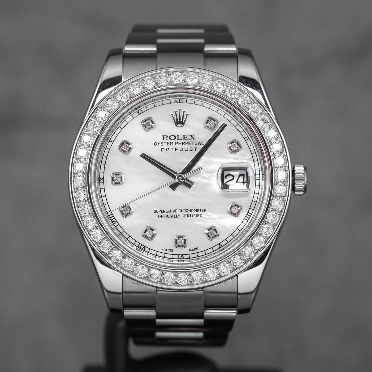 harga rolex datejust ii custom diamond mop