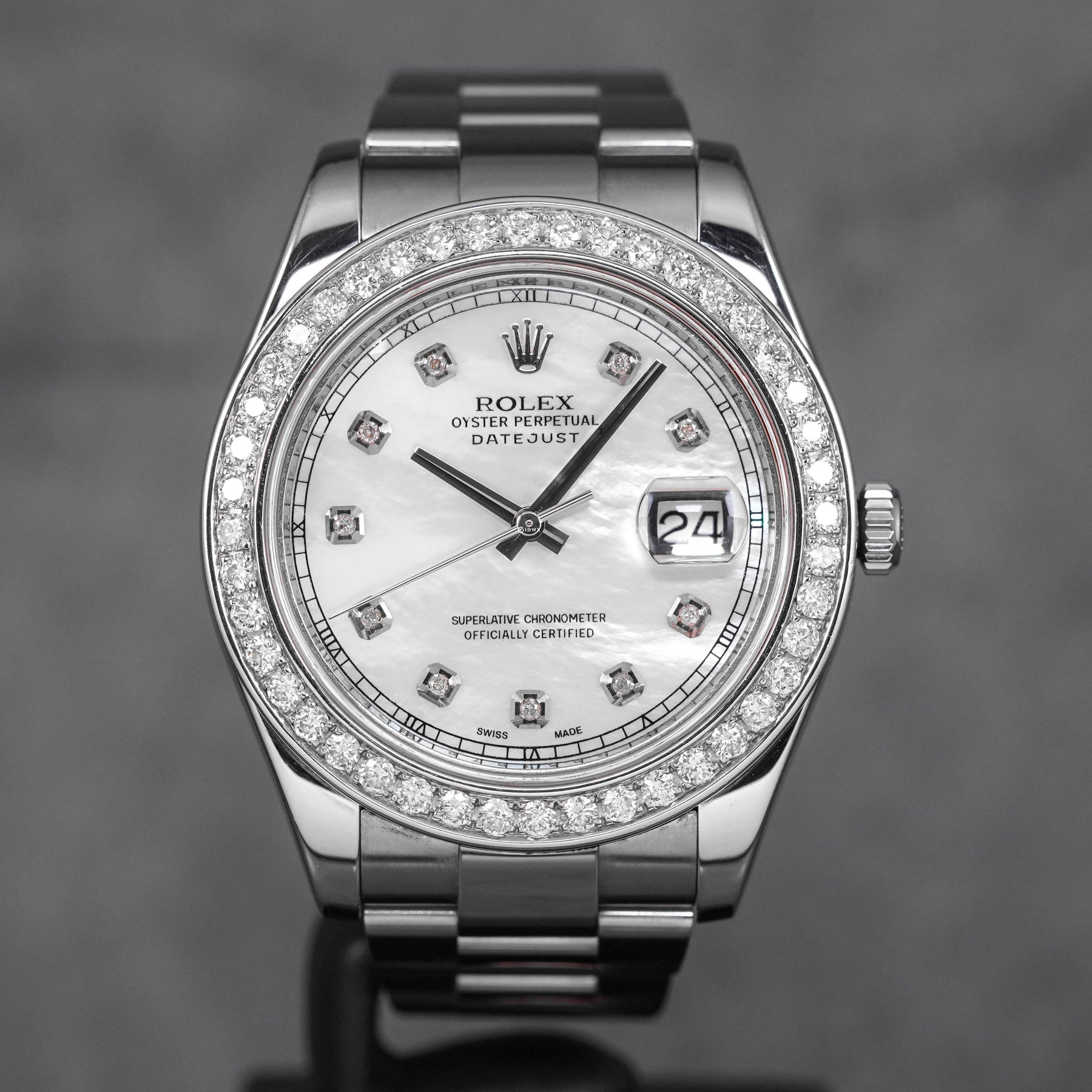 harga rolex datejust ii custom diamond mop