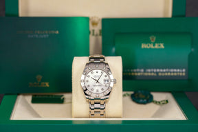 DATEJUST PEARLMASTER 34MM WHITEGOLD SILVER DIAMOND DIAL (2022)