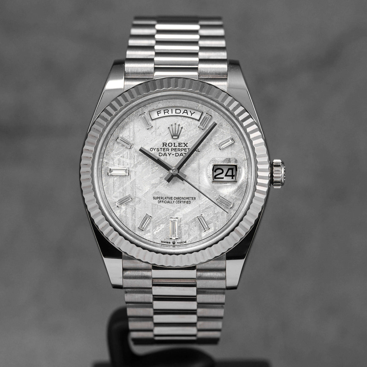 DAYDATE 40MM WHITEGOLD METEORITE DIAMOND DIAL (2019)
