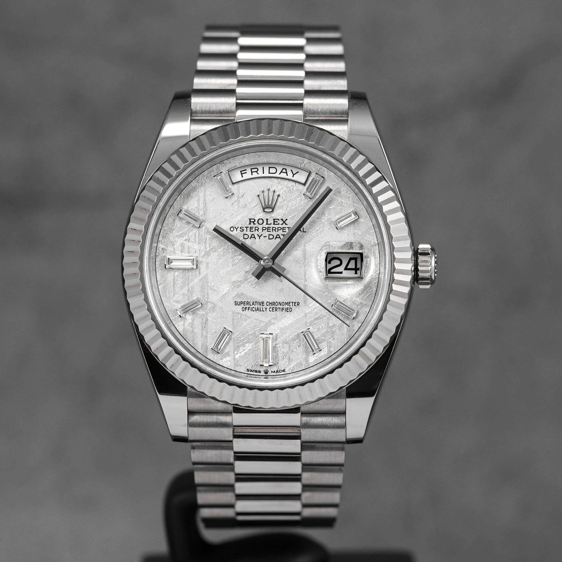 DAYDATE 40MM WHITEGOLD METEORITE DIAMOND DIAL (2019)