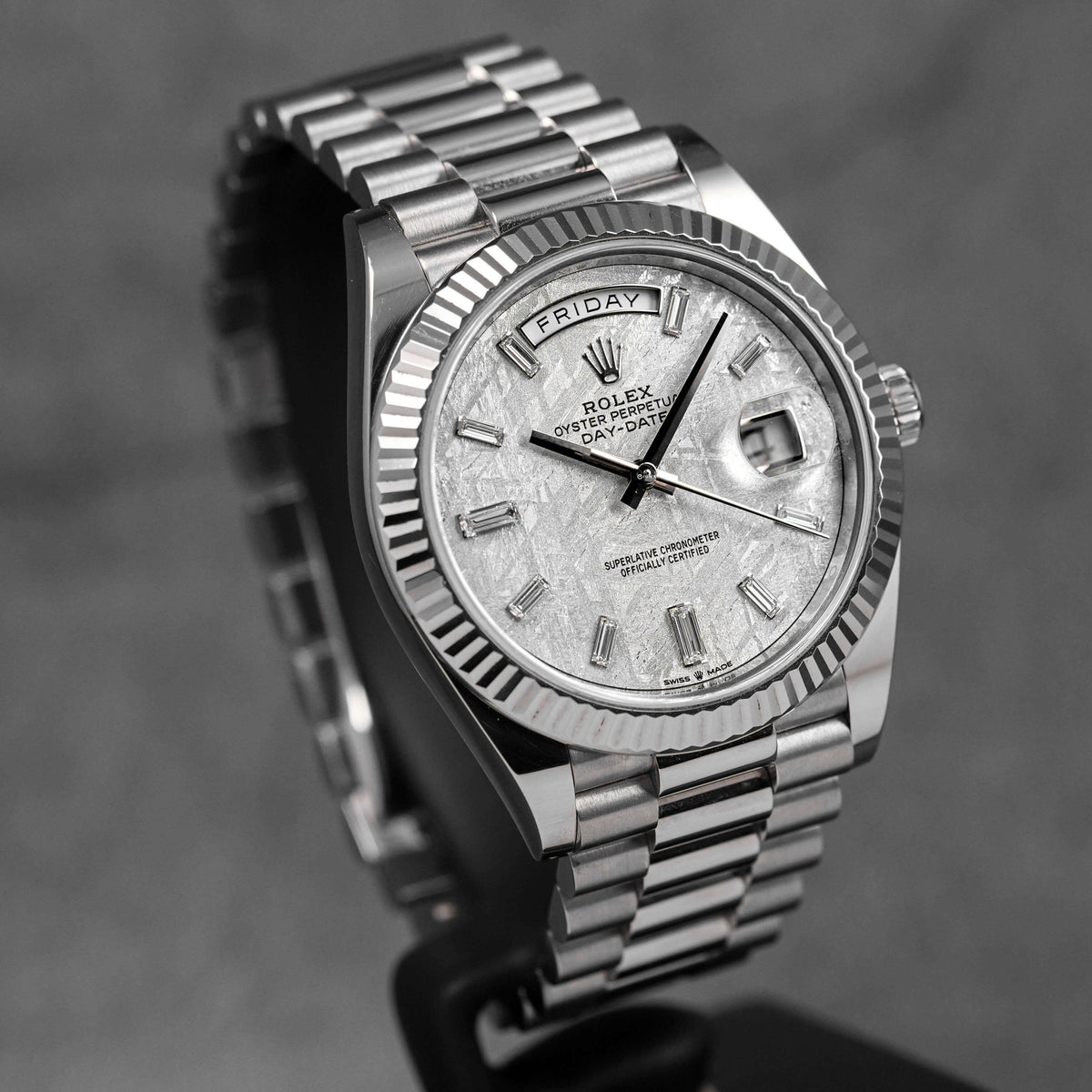 DAYDATE 40MM WHITEGOLD METEORITE DIAMOND DIAL (2019)