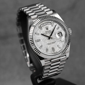 DAYDATE 40MM WHITEGOLD METEORITE DIAMOND DIAL (2019)