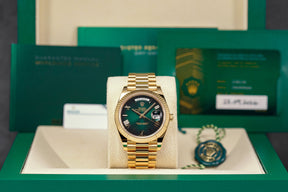 harga rolex daydate yellowgold green ombre indonesia