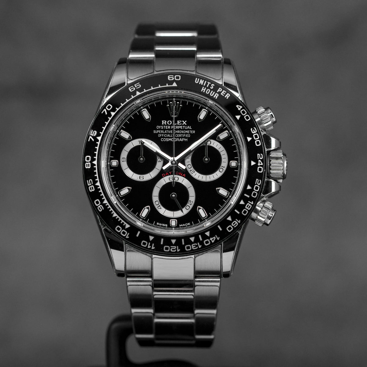 DAYTONA STEEL BLACK DIAL CERAMIC BEZEL (2023)
