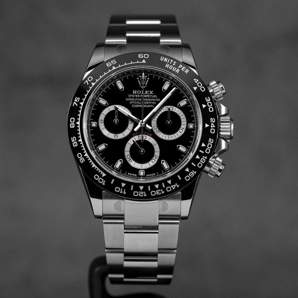 DAYTONA STEEL BLACK DIAL CERAMIC BEZEL (2021)