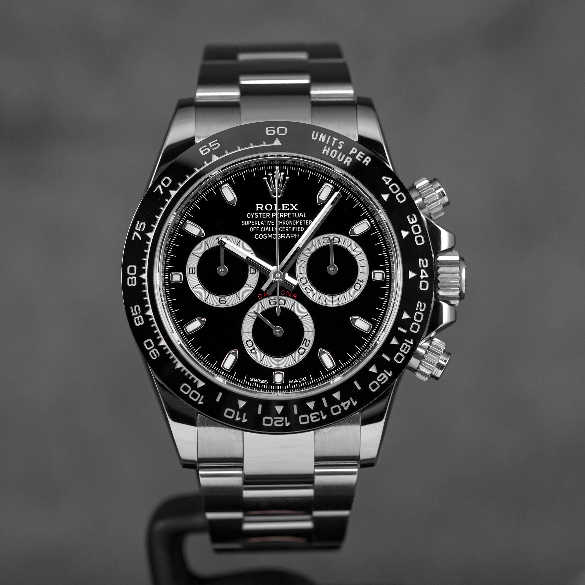 DAYTONA STEEL BLACK DIAL CERAMIC BEZEL (2018)