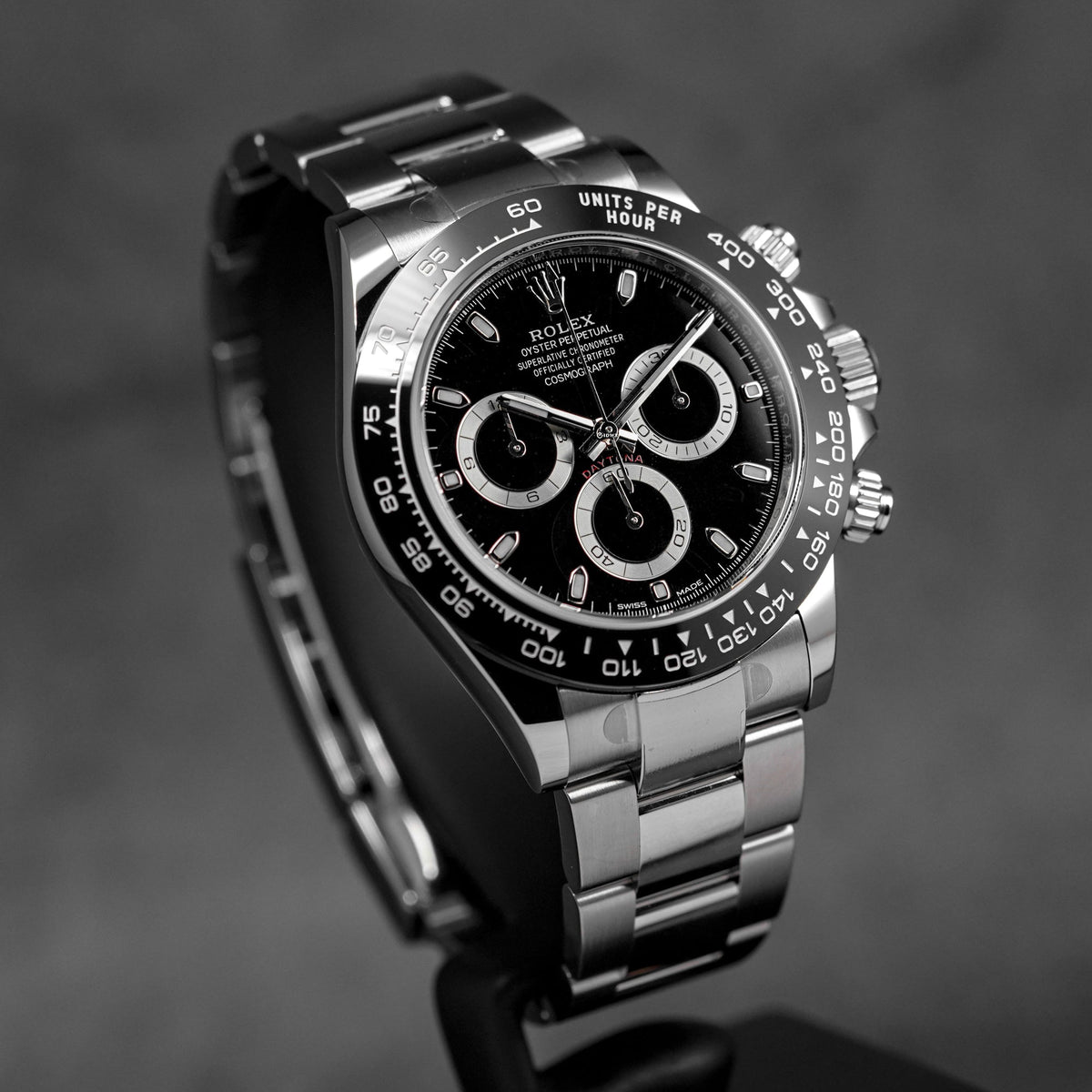 DAYTONA STEEL BLACK DIAL CERAMIC BEZEL (2021)