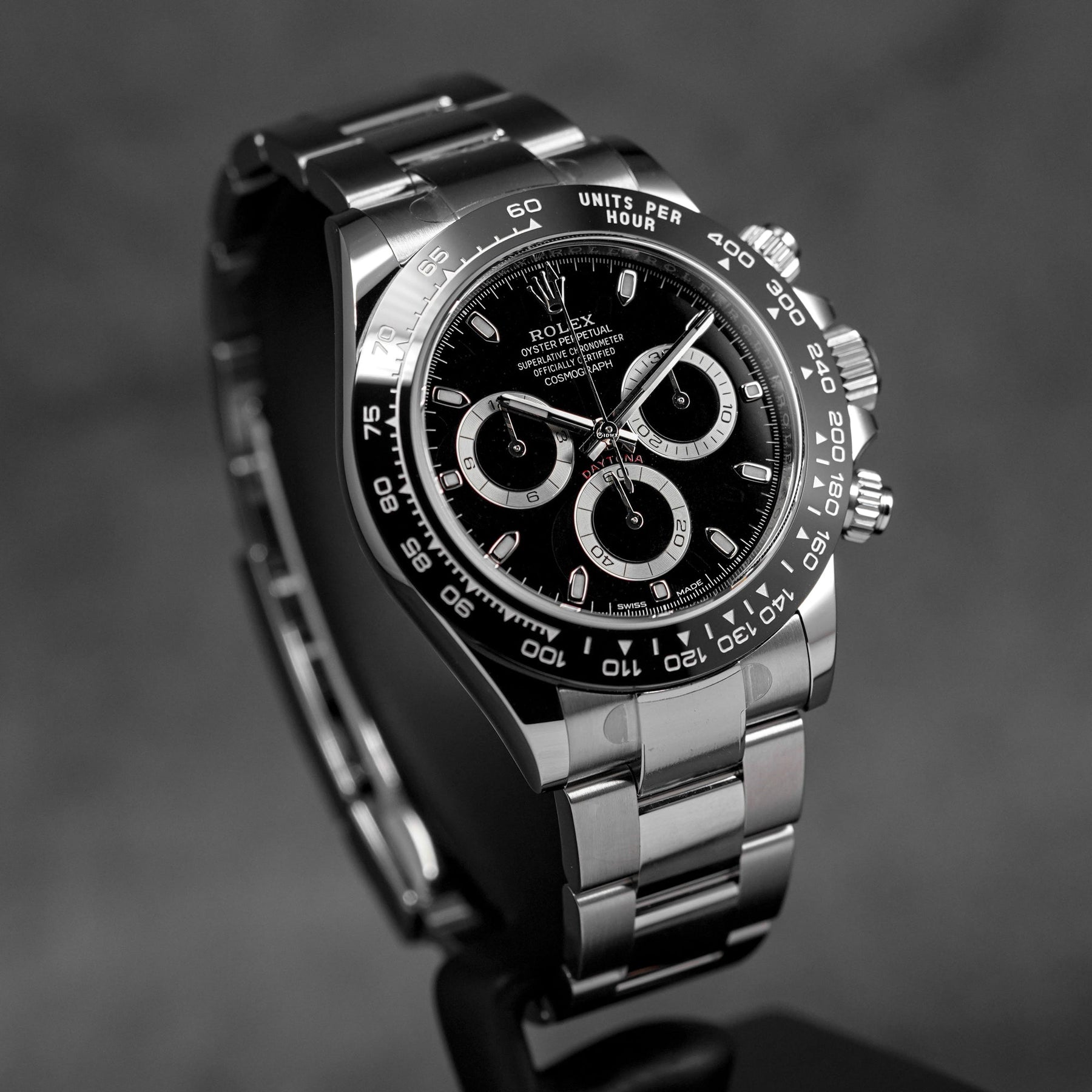 DAYTONA STEEL BLACK DIAL CERAMIC BEZEL (2021)