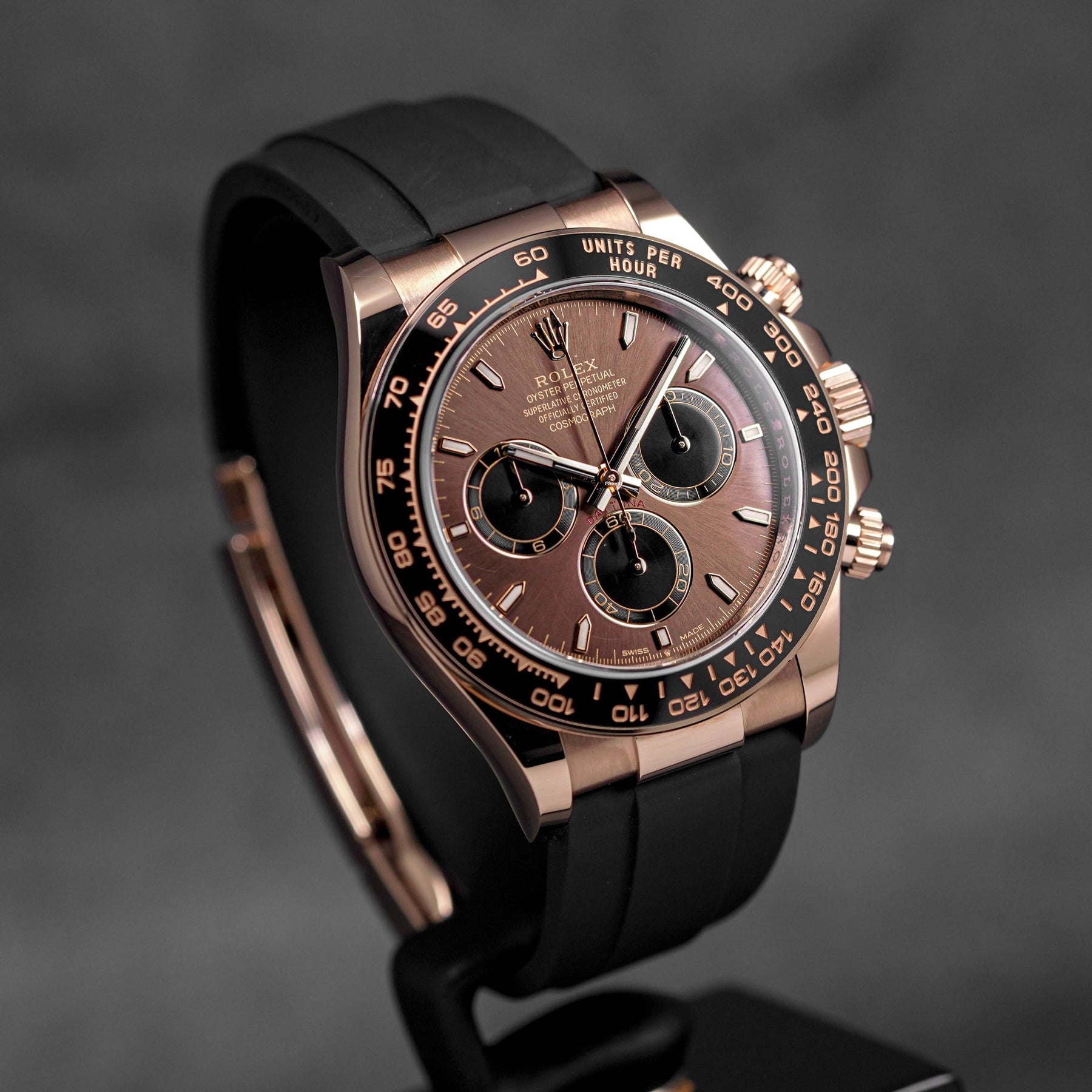 DAYTONA OYSTERFLEX ROSEGOLD CHOCO DIAL RING BEZEL (2025)