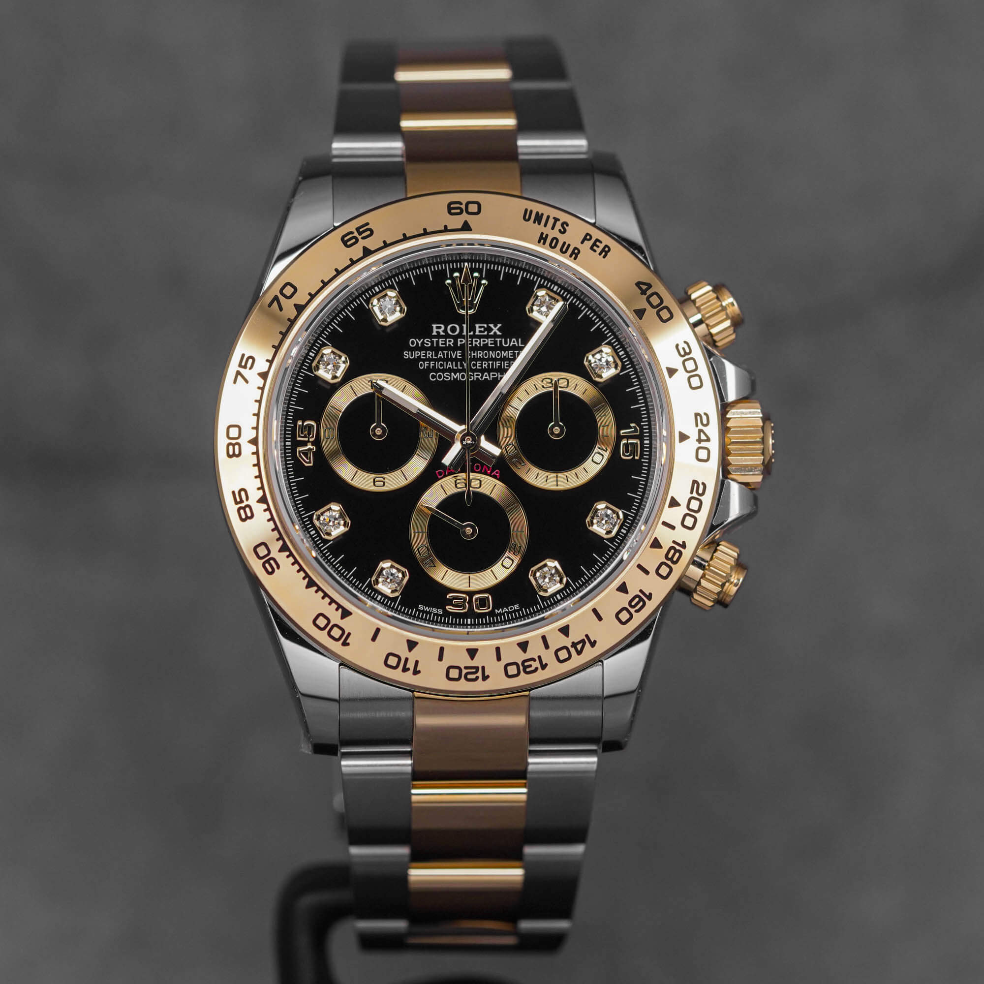 DAYTONA TWOTONE YELLOWGOLD BLACK DIAMOND DIAL (2023)