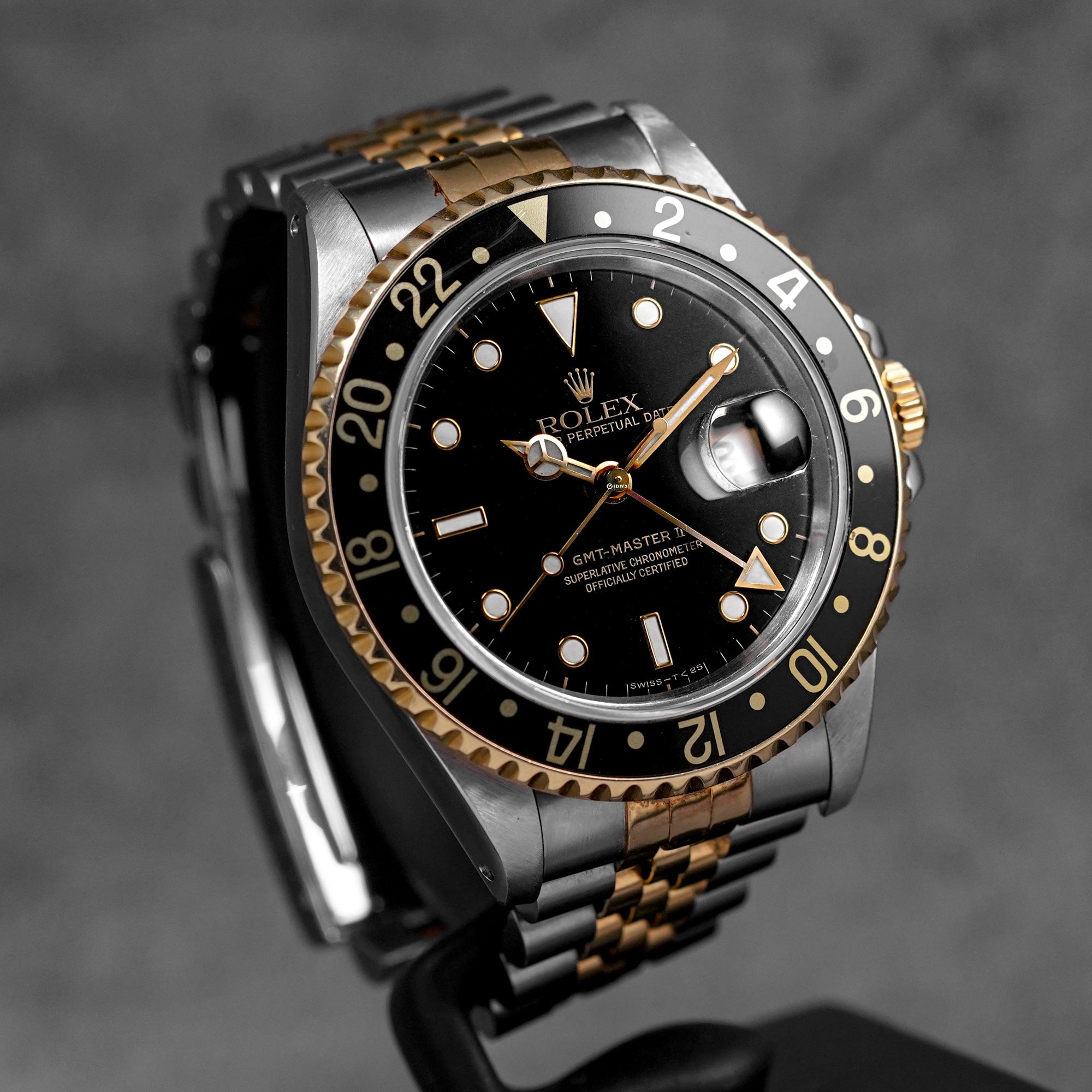 GMT MASTER-II 16713 TWOTONE YELLOWGOLD BLACK DIAL (WATCH ONLY)