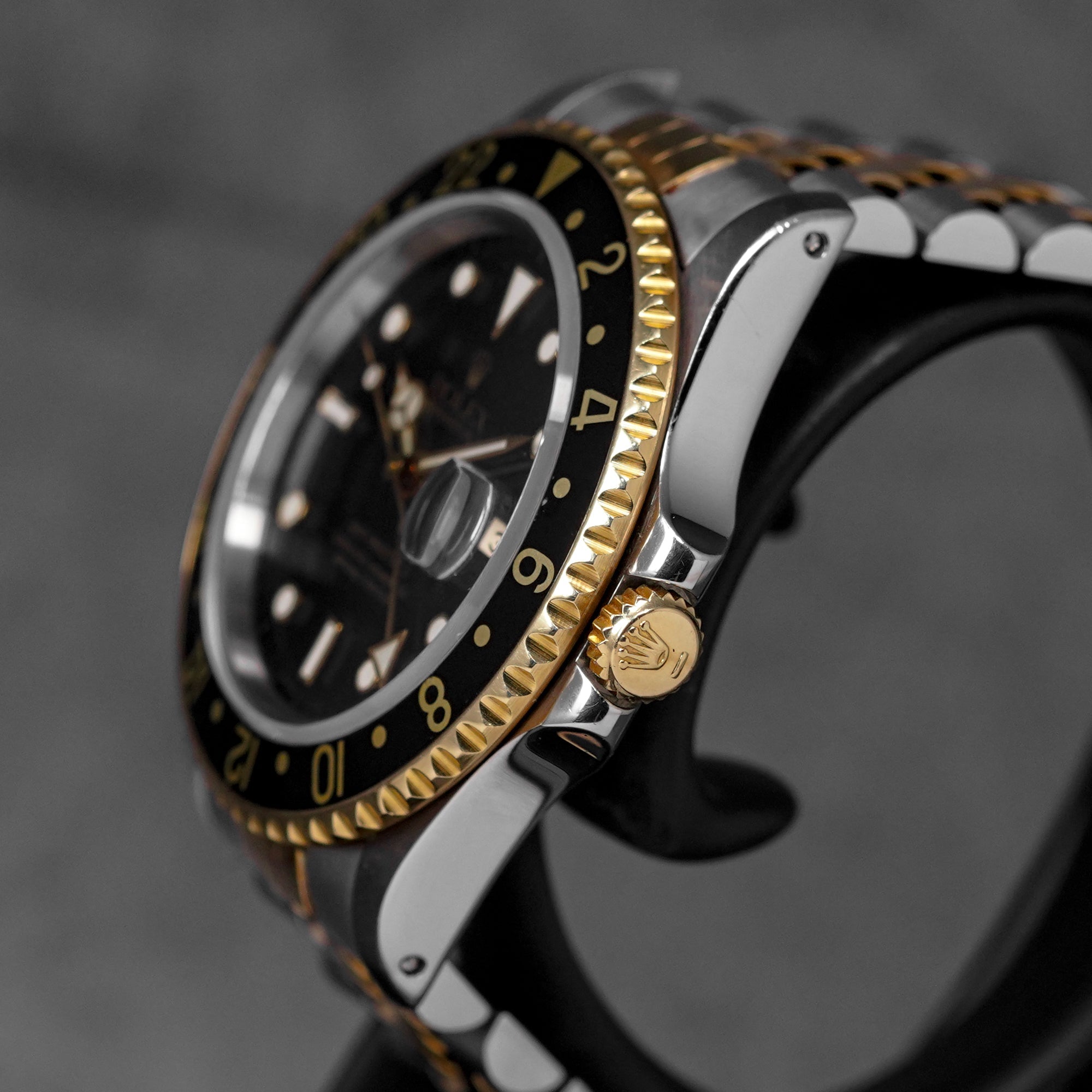 GMT MASTER-II 16713 TWOTONE YELLOWGOLD BLACK DIAL (WATCH ONLY)