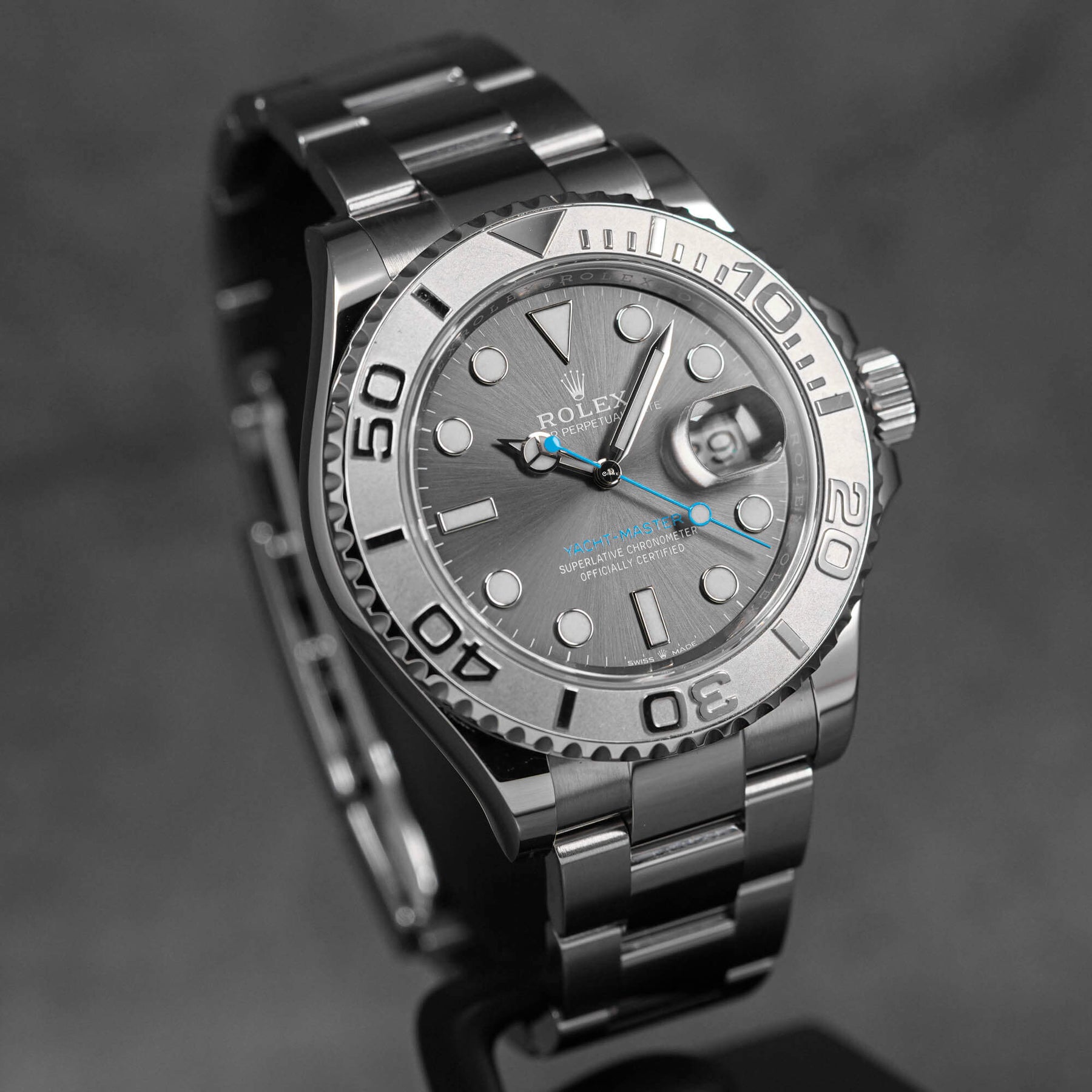 YACHT-MASTER 40MM RHODIUM DIAL PLATINUM BEZEL (2020)