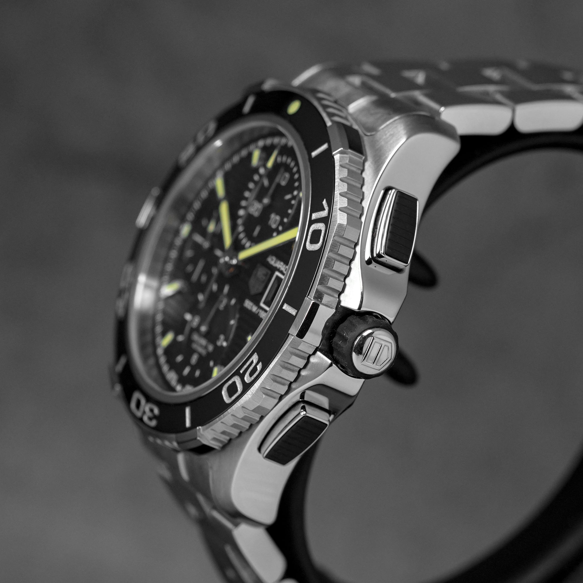 AQUARACER 500M CALIBRE 16 CHRONOGRAPH BLACK DIAL (2016)