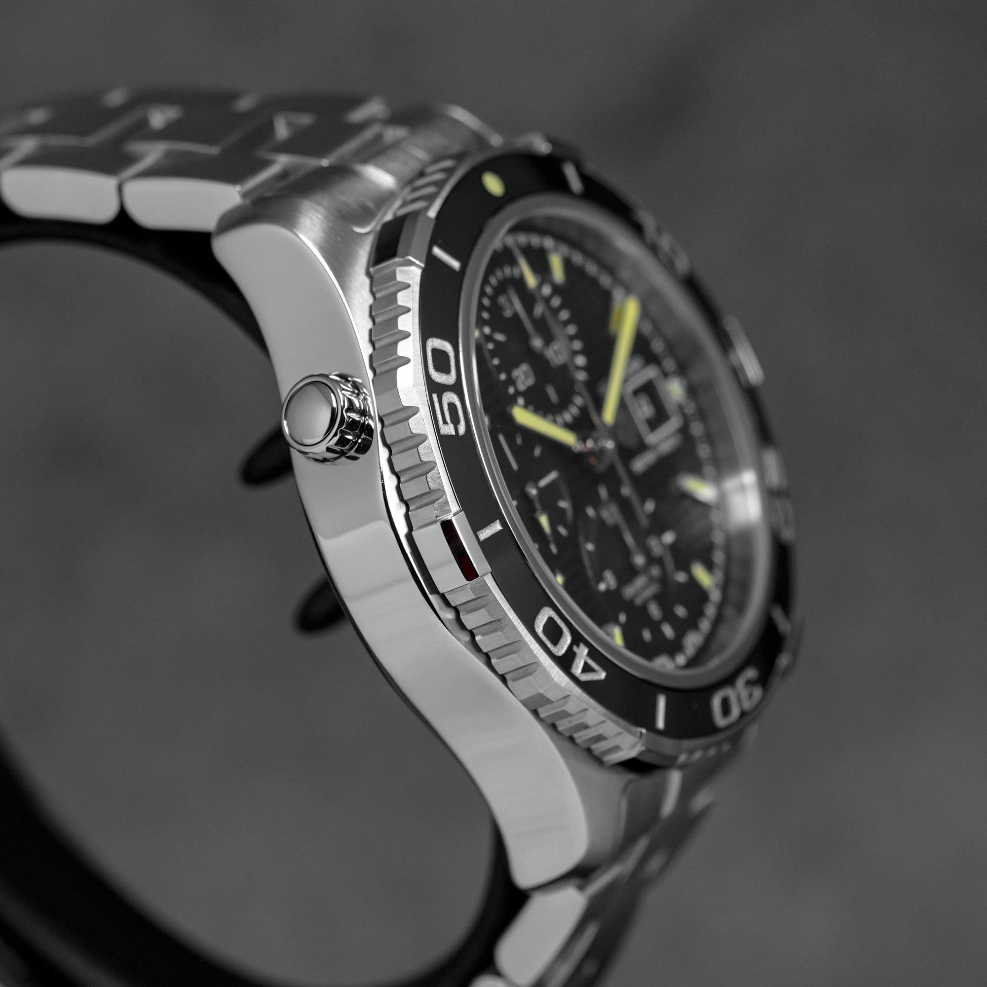 AQUARACER 500M CALIBRE 16 CHRONOGRAPH BLACK DIAL (2016)