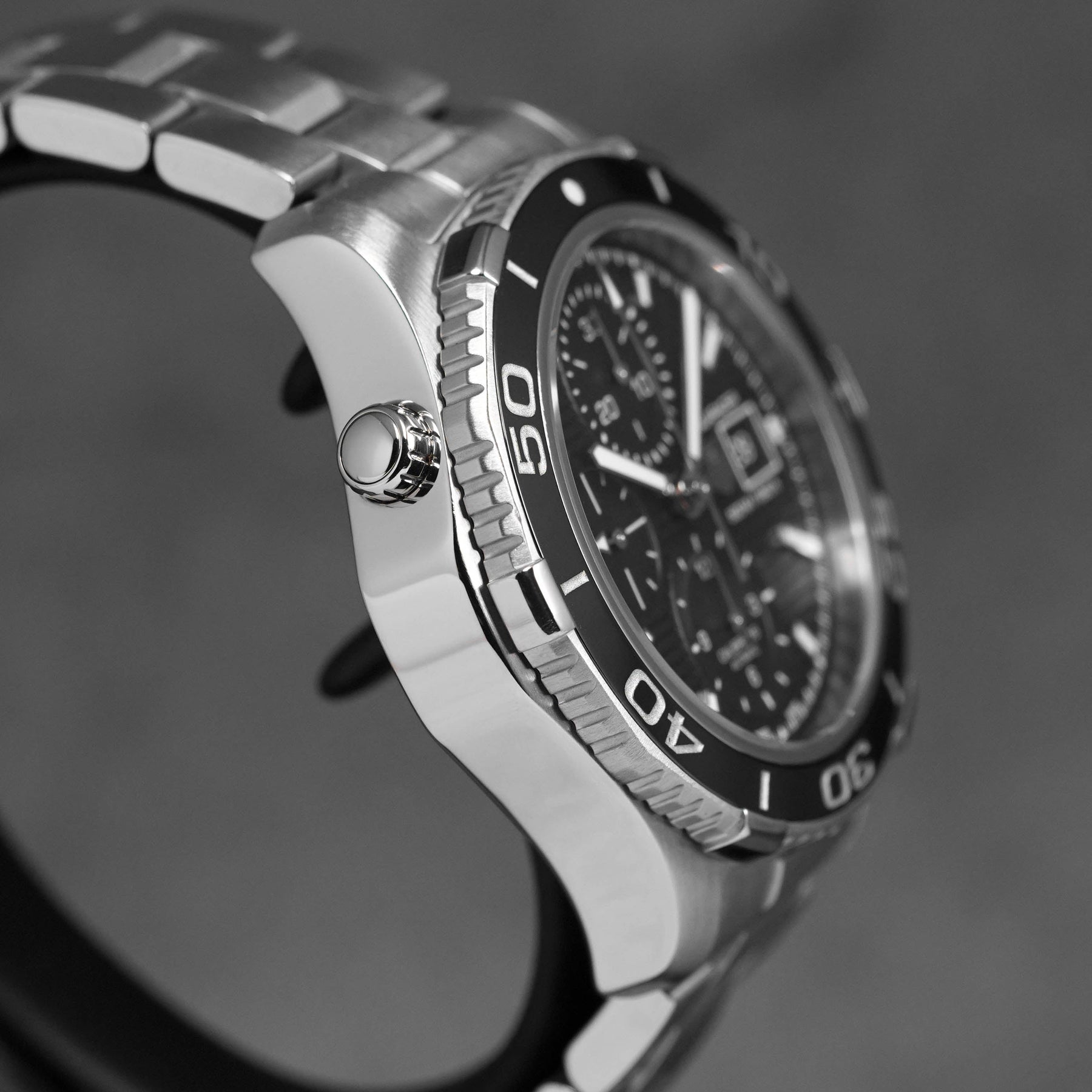 AQUARACER 500M CALIBRE 16 CHRONOGRAPH BLACK DIAL (2015)