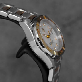 AQUARACER LADY 27MM TWOTONE YELLOWGOLD MOP DIAMOND DIAL (2015)