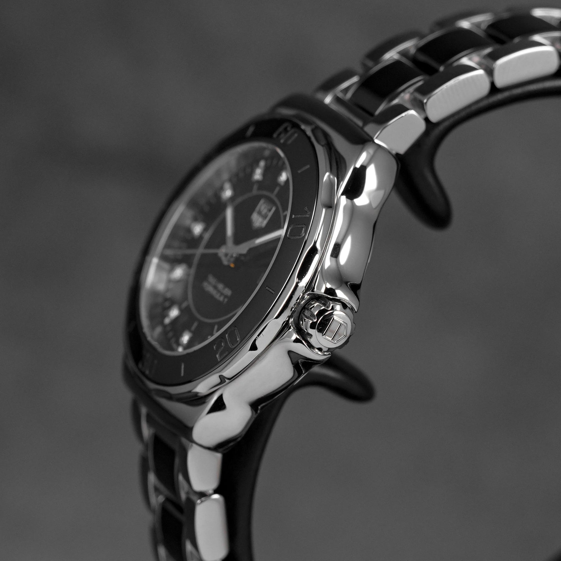 FORMULA 1 LADY 32MM STEEL CERAMIC BLACK DIAMOND DIAL (UNDATED)