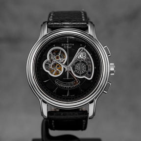 harga zenith chrono open grande date black