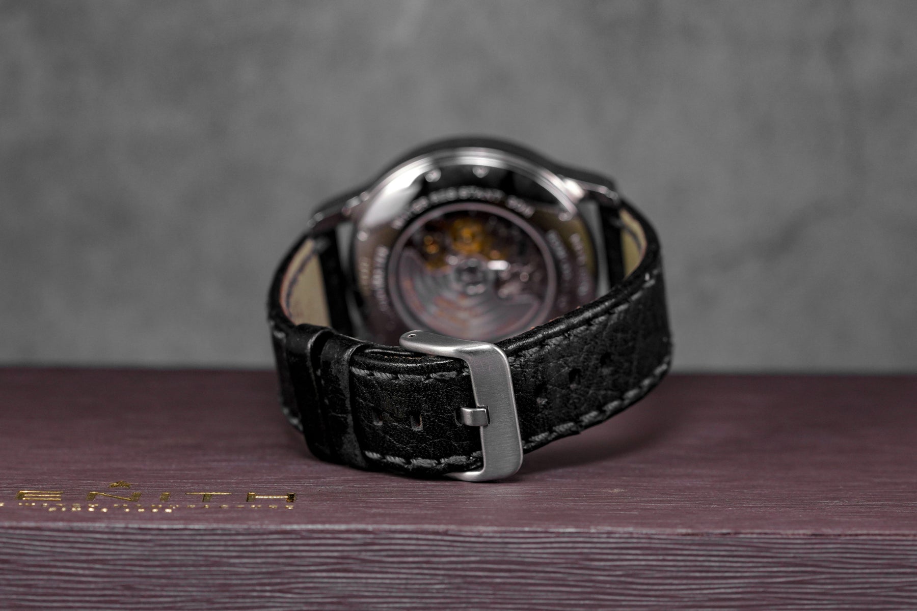 harga zenith chrono open grande date black