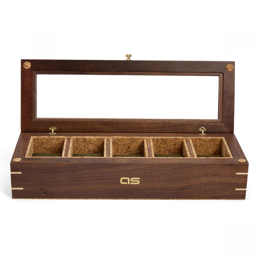 ANALOG SHIFT FLATIRON II 5-PIECE WATCH BOX WALNUT