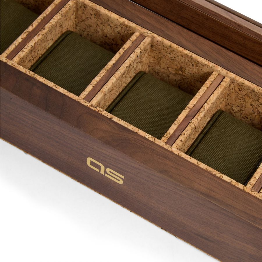 ANALOG SHIFT FLATIRON II 5-PIECE WATCH BOX WALNUT