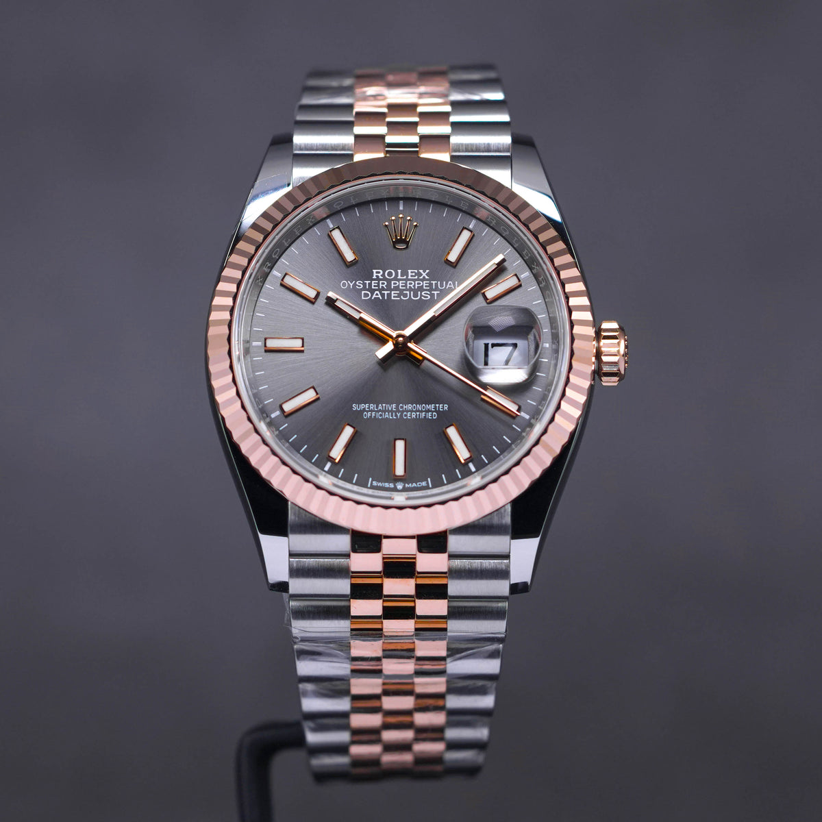 ROLEX DATEJUST RHODIUM