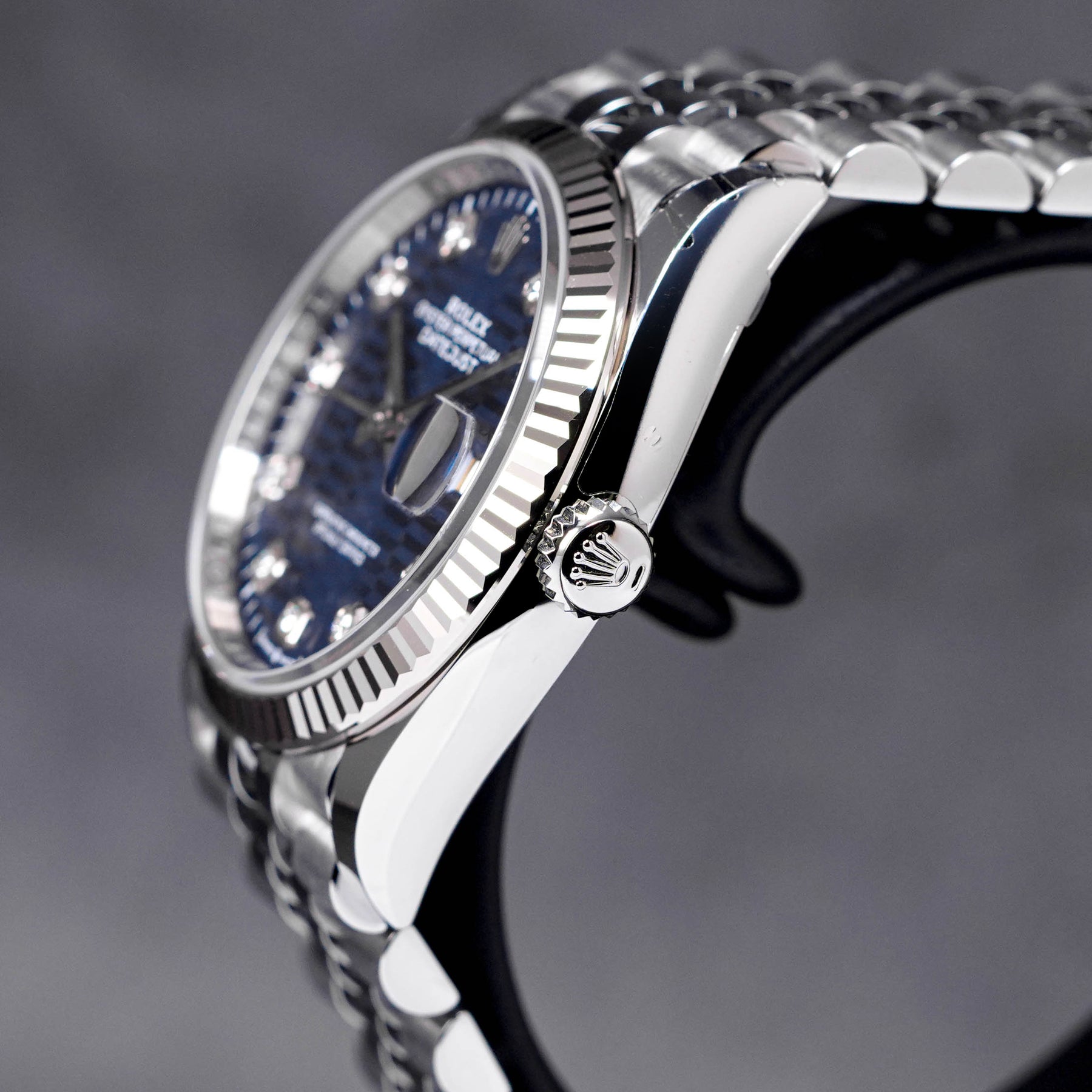 Rolex Datejust Blue Fluted Diamond