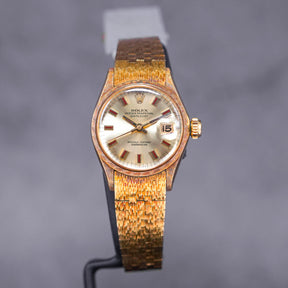 DATEJUST LADY 25MM YELLOWGOLD 18K 'FLORENTINE' CHAMPAGNE DIAL (WATCH ONLY)